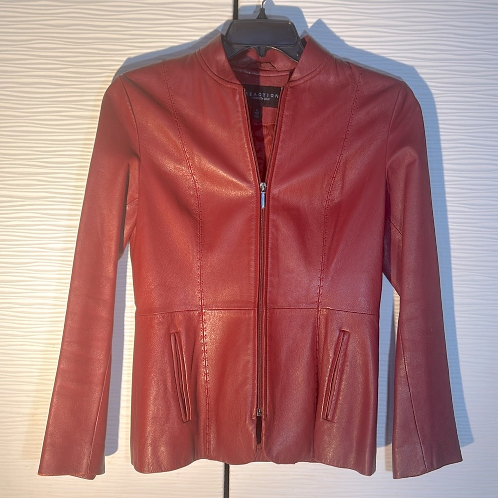 Gorgeous Genuine Leather Kenneth Cole jacket, Sz S
